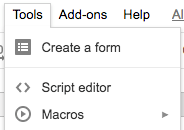 Open Google Script Editor